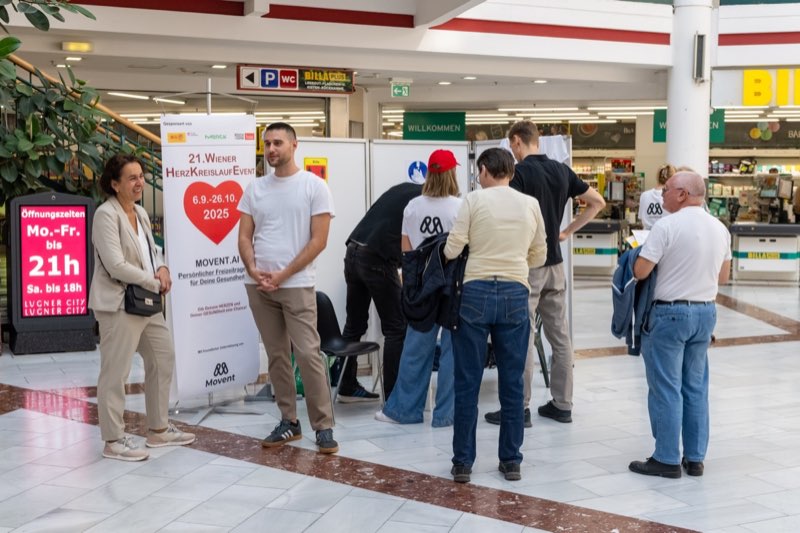 Interview auf der Bühne mit WiG-Banner